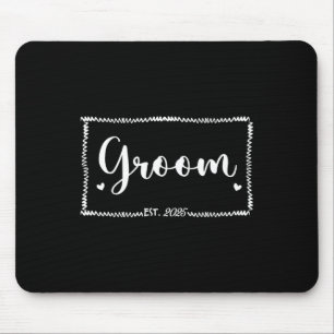 Groom Est. 2025 Wedding Matching Husband Just Marr Mouse Pad