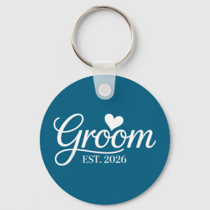 Groom est 2026 bridal shower bachelorette party key ring