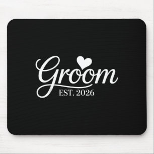 Groom Est 2026 Bridal Shower Bachelorette Party Mouse Pad