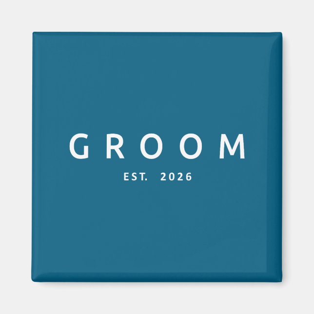 Groom est 2026 future husband bachelor party magnet (Front)