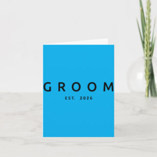 Groom Est 2026 Future Husband Wedding Bachelor Card