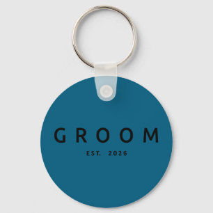 Groom est 2026 future husband wedding bachelor key ring