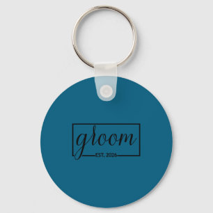 Groom est 2026 future husband wedding bachelor key ring