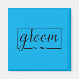 Groom Est 2026 Future Husband Wedding Bachelor Magnet