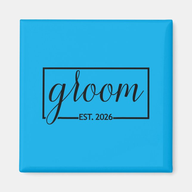 Groom Est 2026 Future Husband Wedding Bachelor Magnet (Front)