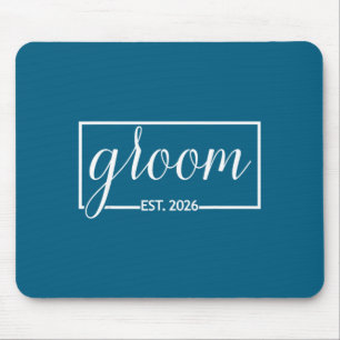 Groom est 2026 future husband wedding bachelor mouse pad