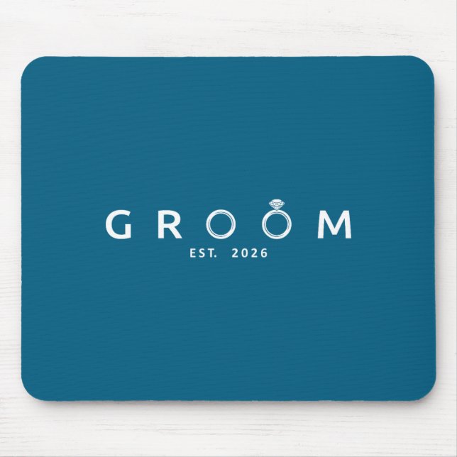 Groom est 2026 future husband wedding bachelor mouse pad (Front)