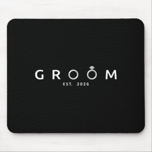 Groom Est 2026 Future Husband Wedding Bachelor Mouse Pad
