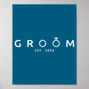 Groom est 2026 future husband wedding bachelor poster