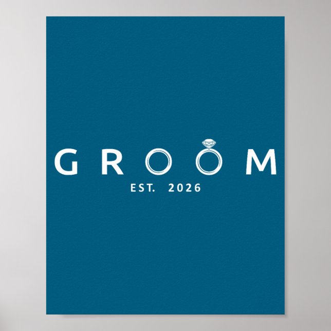 Groom est 2026 future husband wedding bachelor poster (Front)