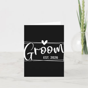 Groom Est. 2026 Husband Just Married Wedding Engag Card
