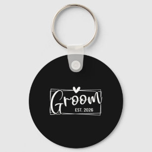Groom Est. 2026 Husband Just Married Wedding Engag Key Ring
