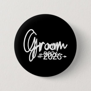 Groom Est 2026 Married Wedding Bridal Party 6 Cm Round Badge