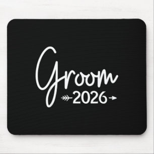 Groom est 2026 married wedding bridal party mouse pad
