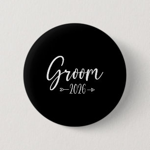 Groom Est 2026 Married Wedding Engagement Party Hu 6 Cm Round Badge