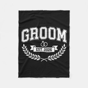 Groom Est 2026 Mr Husband Married Wedding Party 1 Fleece Blanket
