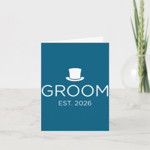 Groom est 2026 mr husband married wedding party card