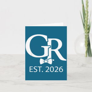 Groom est 2026 mr husband married wedding party card