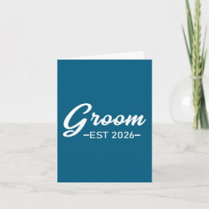 Groom est 2026 mr husband married wedding party card