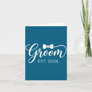 Groom est 2026 mr husband married wedding party  card