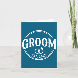 Groom est 2026 mr husband married wedding party card