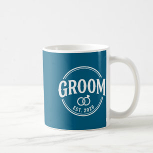 Groom est 2026 mr husband married wedding party coffee mug