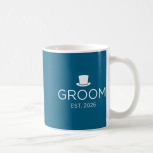 Groom est 2026 mr husband married wedding party coffee mug