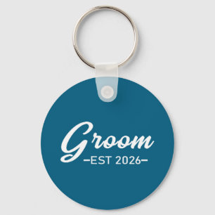 Groom est 2026 mr husband married wedding party key ring