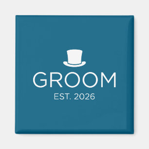 Groom est 2026 mr husband married wedding party magnet