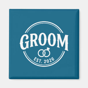 Groom est 2026 mr husband married wedding party magnet