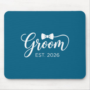 Groom est 2026 mr husband married wedding party mouse pad