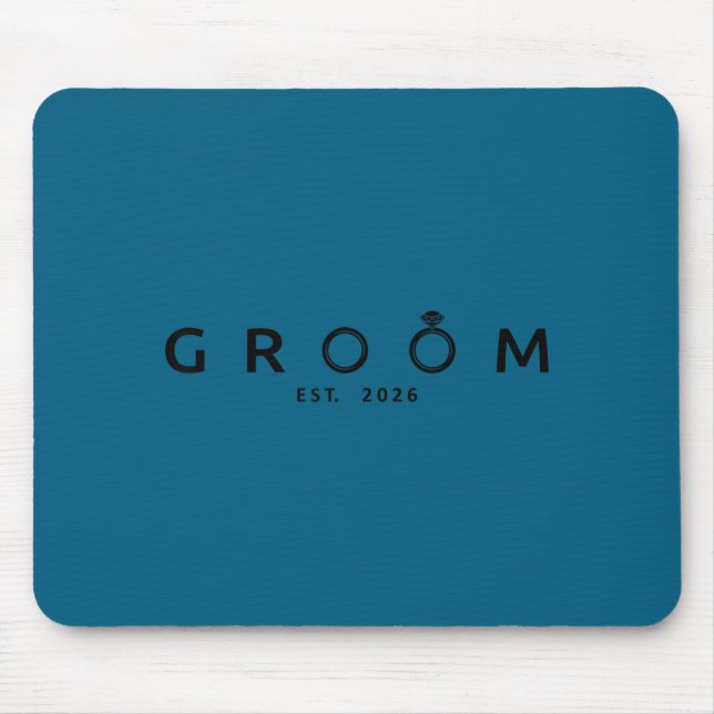 Groom est 2026 wedding bachelor party future mouse pad (Front)
