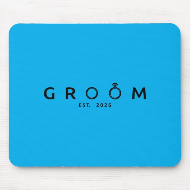 Groom Est 2026 Wedding Bachelor Party Future Mouse Pad (Front)