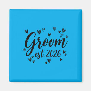 Groom Est 2026 Wedding Newlywed Bride Groom Party Magnet