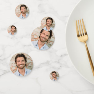 Groom Face 6 Photo Bachelorette Party Confetti