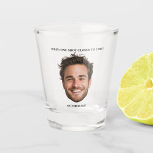 Groom Face Bachelorette or Bachelor Party Favor Shot Glass