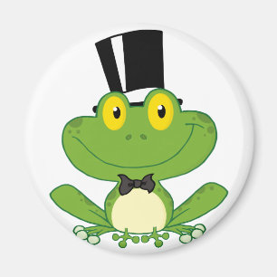 Groom Frog Cartoon Character Magnet