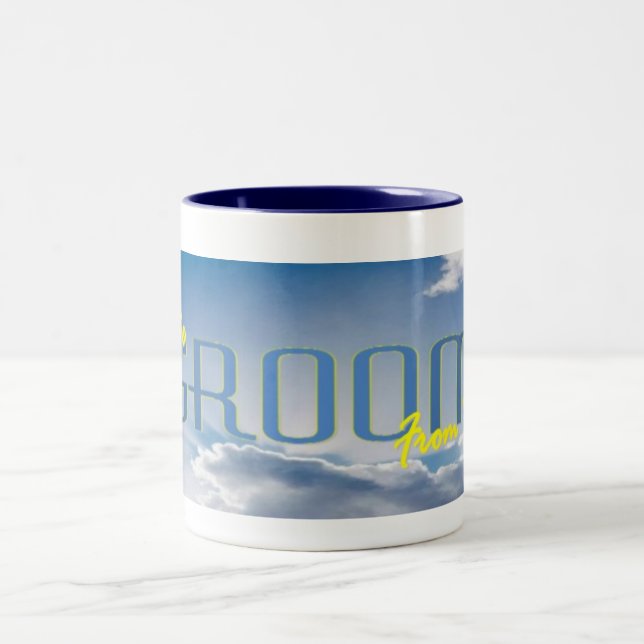 Groom from heaven Two-Tone coffee mug (Center)