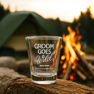 Groom Goes Wild Bachelor Party  Shot Glass