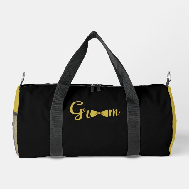 GROOM Gold Black Duffle Bag (Back)