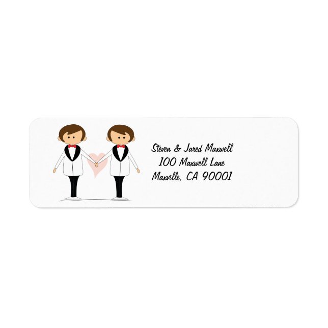 Groom & Groom Address Labels (Front)