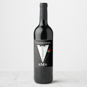 Groom, Groomsmen and Best Man Bachelor Party ⭐⭐⭐⭐⭐ Wine Label