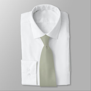 Groom Groomsmen Initials Soft Sage Green Wedding Tie