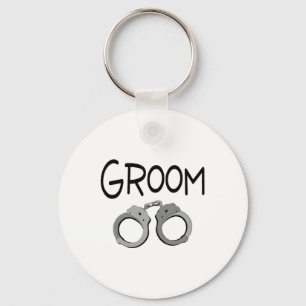 Groom Handcuffs Wedding Key Ring