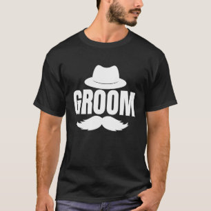 Groom Hat And Mustache Wedding Funny T-Shirt