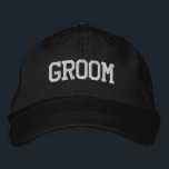 Groom Hat / Groom Embroidered Baseball Cap<br><div class="desc">Groom Embroidered Baseball Cap / Hat by Called. :: Fully customisable. Other hat colours and styles available.</div>