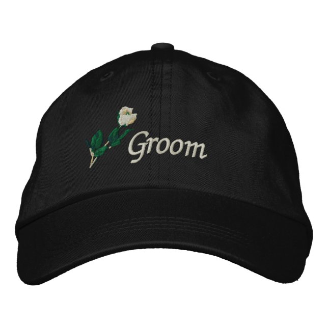 Groom Hat with White Rose (Front)