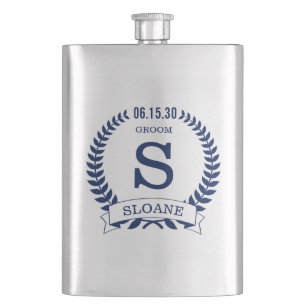 Groom Initial Hip Flask