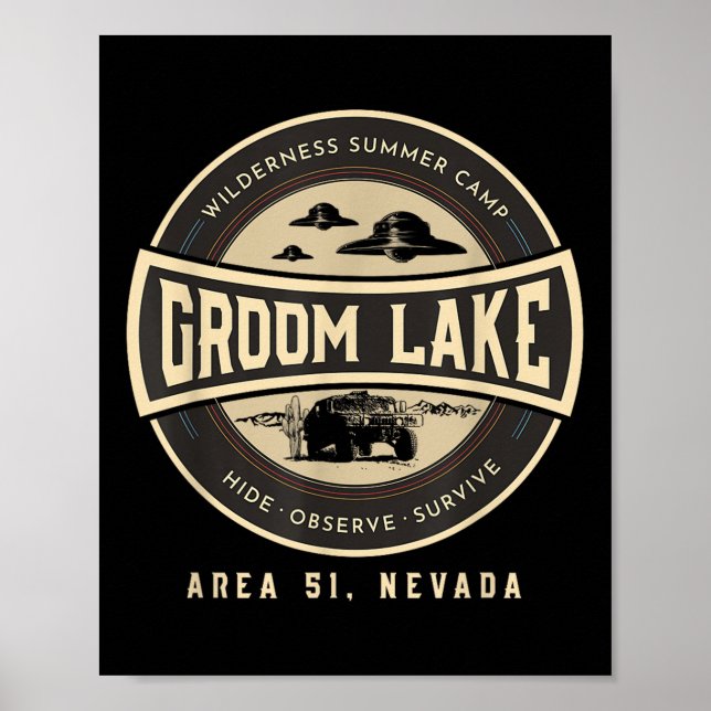 Groom Lake Summer Wilderness Camp - Funny Area 51  Poster (Front)