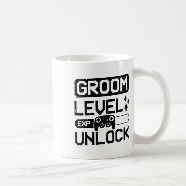 Groom Level Unlock Bachelor Party  Coffee Mug (Right)